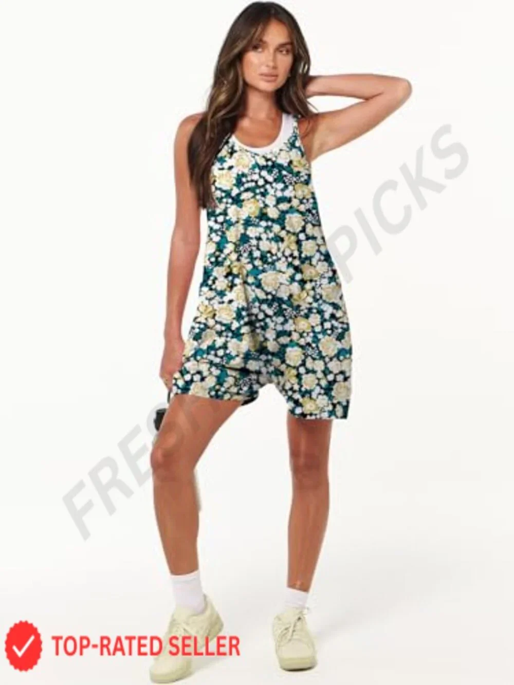 Womens Loose Sleeveless Spaghetti Strap Romper Summer Casual Jumpsuit Shorts